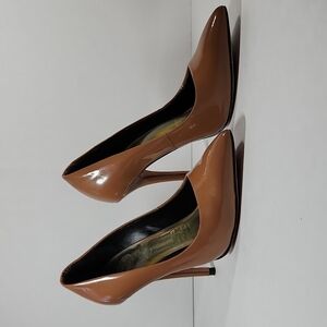 Boutique9 Women's Carmel Pointed Toe Patent Leather Stiletto 4.5" Heel Pumps.